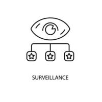 surveillance icons set. Set of editable stroke icons.Vector set of surveillance vector