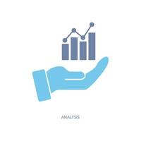 analysis concept line icon. Simple element illustration. analysis concept outline symbol design. vector