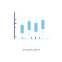 candlestick chart concept line icon. Simple element illustration. candlestick chart concept outline symbol design. vector