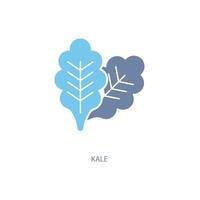 kale concept line icon. Simple element illustration. kale concept outline symbol design. vector