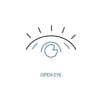 open eye concept line icon. Simple element illustration. open eye concept outline symbol design. vector