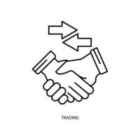 trading concept line icon. Simple element illustration. trading concept outline symbol design. vector
