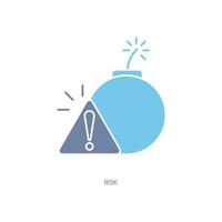 risk concept line icon. Simple element illustration. risk concept outline symbol design. vector