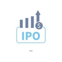 ipo concept line icon. Simple element illustration. ipo concept outline symbol design. vector