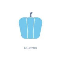 bell pepper concept line icon. Simple element illustration. bell pepper concept outline symbol design. vector