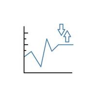 volatility concept line icon. Simple element illustration. volatility concept outline symbol design. vector