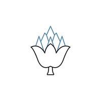 artichoke concept line icon. Simple element illustration. artichoke concept outline symbol design. vector