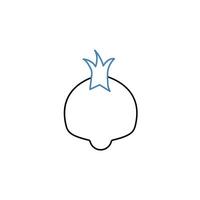 onion concept line icon. Simple element illustration. onion concept outline symbol design. vector