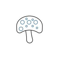 mushroom concept line icon. Simple element illustration. mushroom concept outline symbol design. vector