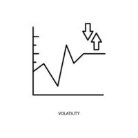 volatility concept line icon. Simple element illustration. volatility concept outline symbol design. vector