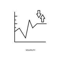 volatility concept line icon. Simple element illustration. volatility concept outline symbol design. vector