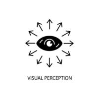 visual perception concept line icon. Simple element illustration. visual perception concept outline symbol design. vector