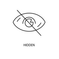 hidden concept line icon. Simple element illustration. hidden concept outline symbol design. vector