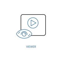 viewer concept line icon. Simple element illustration. viewer concept outline symbol design. vector
