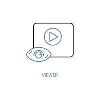 viewer concept line icon. Simple element illustration. viewer concept outline symbol design. vector