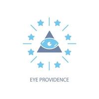 eye providence concept line icon. Simple element illustration. eye providence concept outline symbol design. vector