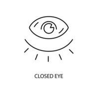 closed eye concept line icon. Simple element illustration. closed eye concept outline symbol design. vector