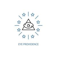 eye providence concept line icon. Simple element illustration. eye providence concept outline symbol design. vector