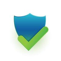 check and mark shield logo ultimate defense for digital privacy vector