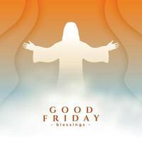 good friday wishes background for religious design vector