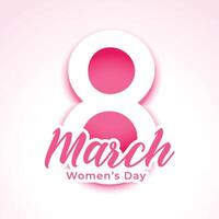 happy womens day greeting in paper style vector