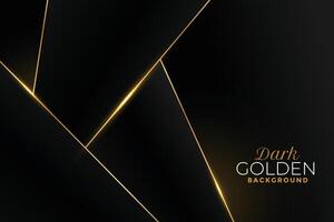 black and golden background in geometric style vector