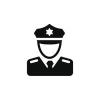 Police icon isolated on white background vector