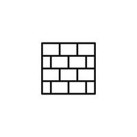 Brick wall icon isolated on white background vector