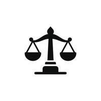 Law scale icon isolated on white background vector