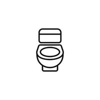 Toilet line icon isolated on white background vector