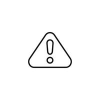 Warning line icon isolated on white background vector