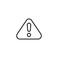 Warning line icon isolated on white background vector