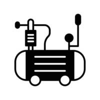 Air Compressor icon. black fill icon vector