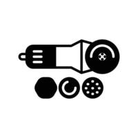 Polisher icon. black fill icon vector