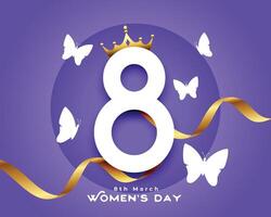 march 8th international women's day decorative background design vector