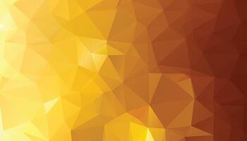 low poly golden triangle shapes background vector