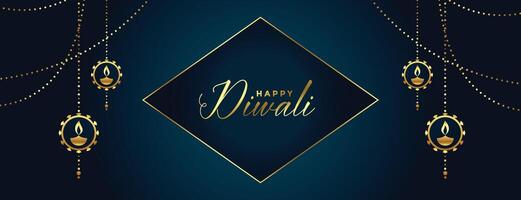 decorative happy diwali festival background design vector