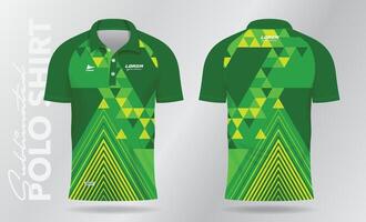 green background pattern for polo shirt and jersey uniform mockup vector
