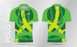 verde antecedentes modelo para polo camisa y jersey uniforme Bosquejo vector