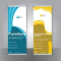 Business banner roll up set standee banner. modern banner. template. vector