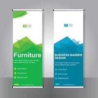Business banner roll up set standee banner. modern banner. template. vector