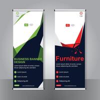 Business banner roll up set standee banner. modern banner. template. vector