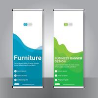 Business banner roll up set standee banner. modern banner. template. vector