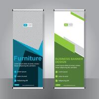 Business banner roll up set standee banner. modern banner. template. vector