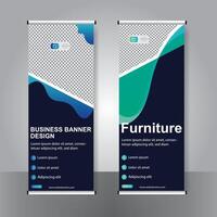 Business banner roll up set standee banner. modern banner. template. vector