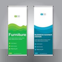 Business banner roll up set standee banner. modern banner. template. vector