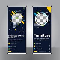 Business banner roll up set standee banner. modern banner. template. vector