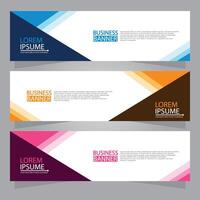 Vector abstract design web banner template. Web Design Elements - Header Design. Abstract geometric web banner template on grey background.