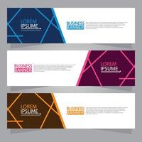 Vector abstract design web banner template. Web Design Elements - Header Design. Abstract geometric web banner template on grey background.
