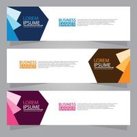 Vector abstract design web banner template. Web Design Elements - Header Design. Abstract geometric web banner template on grey background.